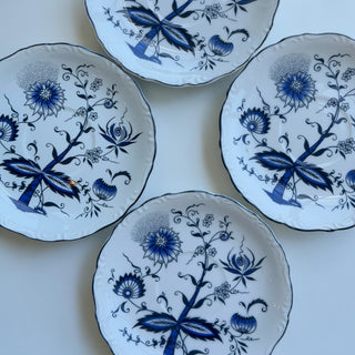 Vintage Blue Danube Japan Blue and White Porcelain Saucer