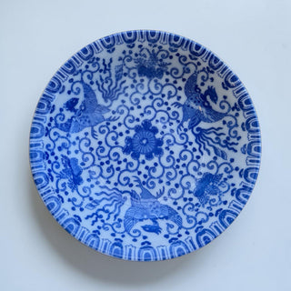 Antique Nippon Blue & White Phoenix Bird Berry Bowls