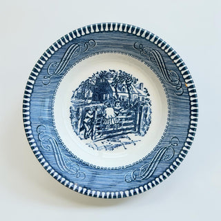 VIntage Blue Transferware Dessert Bowl