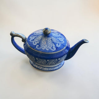 Vintage Blue and White Decorative Teapot