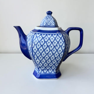 Vintage Pacific Rim Blue Pattern Teapot