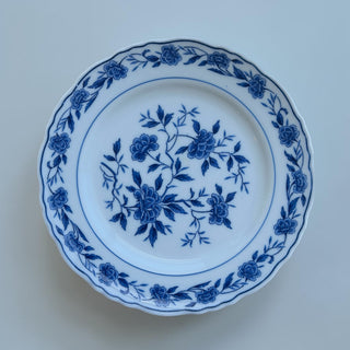 Vintage Blue Chatham Japan Blue and White Floral Salad Plate
