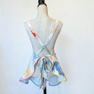 Vintage Quilted Grandmother's Flower Garden Babydoll Apron(c)