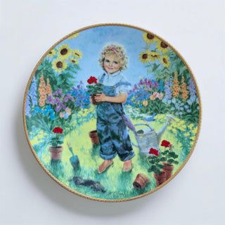 Vintage 1980 " A Time to Plant" Porcelain Plate