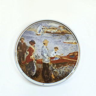 Her Good Eye fine porcelain collector plate featuring a vibrant impressionist riverside scene with gold-tone rim.