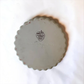 Her Good Eye vintage Sheffield Strawberries 'N Cream stoneware tart platter underside with maker mark