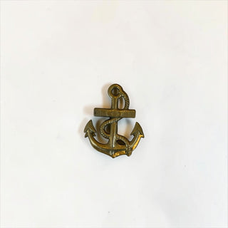 Her Good Eye vintage-style solid brass anchor wall hanging with intricate rope detailing and a warm weathered patina.
